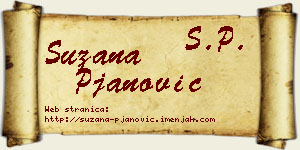 Suzana Pjanović vizit kartica